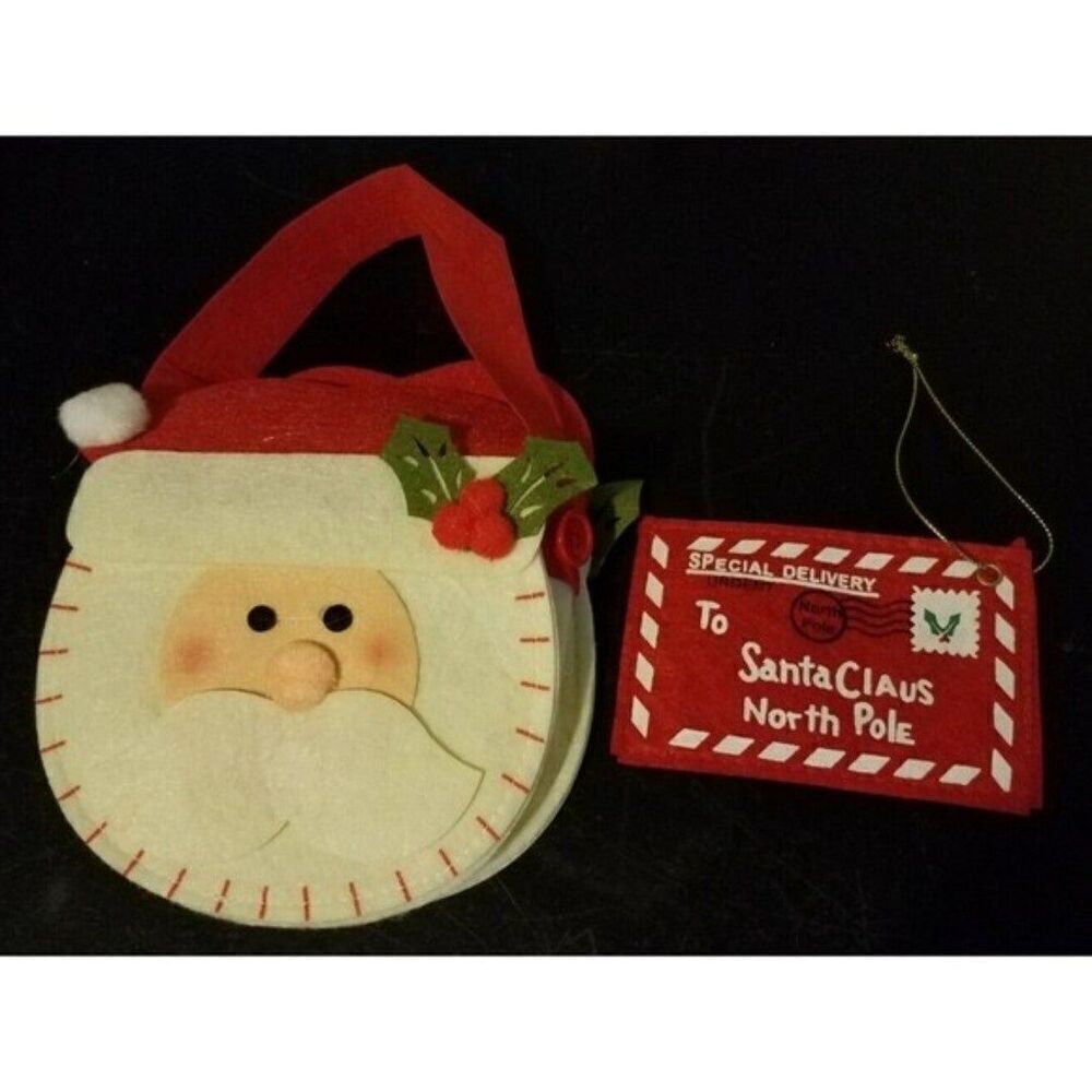 Kids Christmas List Tree Ornament Envelope & Santa Mini Goody Bag